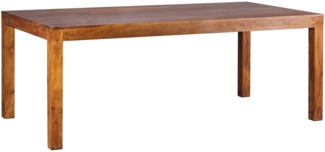 Esszimmertisch MUMBAI 180 x 90 x 76 cm Sheesham Massivholz Esstisch Zeitlos, Küchentisch Rechteckig, Holztisch Esszimmer Schlicht, Großer Speisetisch Holz