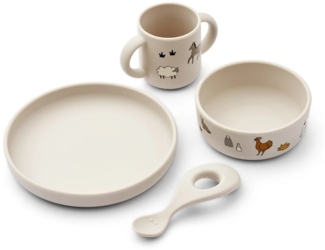 Liewood Vivi Silikongeschirrset 4er Pack Farm / Sandy