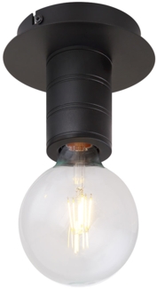 Deckenleuchte, ohne Schirm, schwarz, rund, D 15 cm