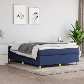 Boxspringbett Blau 140x190 cm Stoff [3120959]