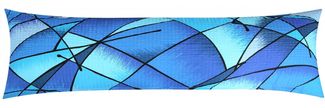 Heubergshop Seitenschläferkissenbezug, (1 Stück), Seersucker 40x145cm 100% Baumwolle Wildes Muster Blau Modern (183/2)