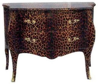 Casa Padrino Barock Kommode Leopard 106 cm - Schrank Möbel