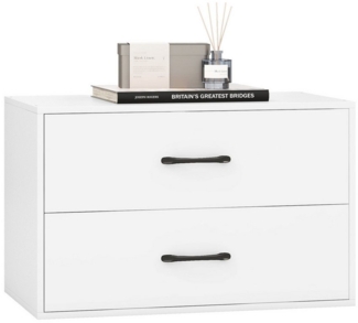 COSTWAY Nachtschrank 2 Schubladen, Schubladenschrank stapelbar, 60x34x38cm