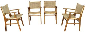 SIT&CHAIRS Armlehnstuhl Teak Rattan Natur