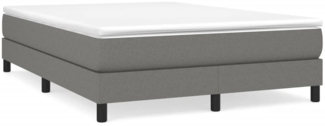 vidaXL Boxspringbett mit Matratze Dunkelgrau 160x200 cm Stoff, Härtegrad: H2 [3144086]