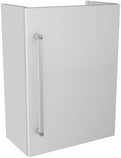 LANZET K3 WC Waschbeckenunterschrank Gäste WC 44 cm breit, Weiß, Türanschlag links