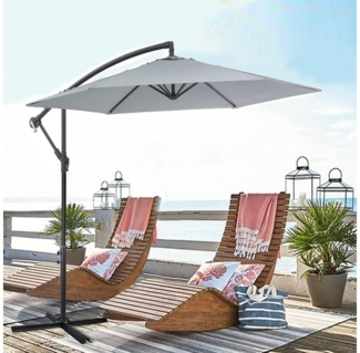 oyajia Sonnenschirm 3m Garten Sonnenschirm Sonnenschutz Terrasse Banane Hängen Ampelschirm, LxB: 300x300 cm, Aluminium-Freiarm-Sonnenschirm, UV-Schutz, wasserdicht, Marktschirm