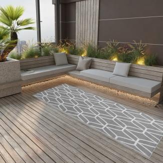 vidaXL Outdoor-Teppich Grau 80x250 cm PP 317009