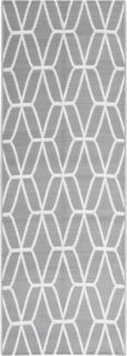 vidaXL Outdoor-Teppich ARAKIL Grau 80x250 cm PP 317009