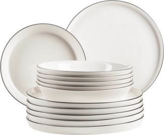 MÄSER Tafelservice SITA, aus Porzellan (12-tlg), 6 Personen, Porzellan, Geschirr-Set, Service