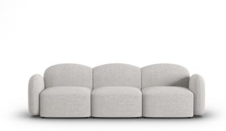 Micadoni Sofa Blair 3-Sitzer Chenille Silber Melange