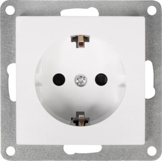 Schutzkontakt-Steckdose McPower ''Flair'', 250V~/16A, UP, Klemmanschluss, weiß
