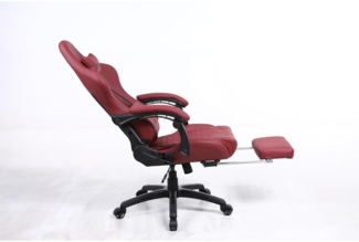 Gaming Stuhl Bürostuhl mit Massage Lendenwirbelstütze Weihnachtsrot