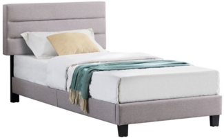 CARO-Möbel Polsterbett TUSCON, Polsterbett 90x200 cm mit Stoff Bettgestell Jugendbett Einzelbett