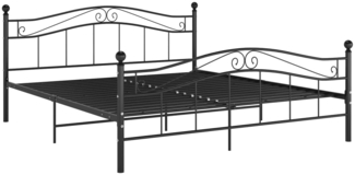 vidaXL Bett Schwarz Metall 180x200 cm [325003]