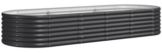 vidaXL Hochbeet Verzinkter Stahl 224x80x36 cm Anthrazit 318921