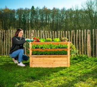 Westmann Lärchenholz Hochbeet Premium XXL | Natur
