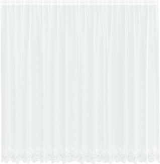 vidaXL Spitzenvorhang mit Vorhängen Weiß 400x220cm Polyester 4107794