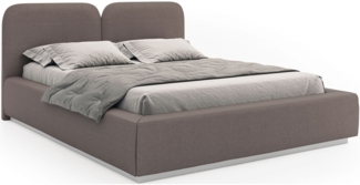 Selsey 'Comoves' Polsterbett 140x200 mit Chenillebezug, Bettkasten und Lattenrost, Braun