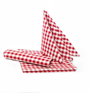 texpot Tischdecke Tischset Platzset Landhaus Karo Baumwolle Bauernkaro Vichy (4-tlg)