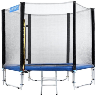 Monzana Trampolin Ø 244 cm Komplettset inkl. Sicherheitsnetz Leiter Randabdeckung & Zubehör Kindertrampolin Gartentrampolin