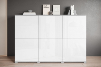 INOSIGN Highboard Kenia, moderne grifflose Hochkommode mit 6 Türen, Breite 180 cm (1 St), Push-to-Open-Fronten, höhenverstellbaren Einlegeböden