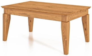 Couchtisch Sydo aus Wildeiche massiv 70x110x50 cm mit Holzbeinen