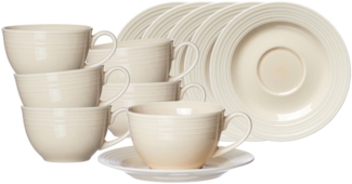 Ritzenhoff & Breker Levi Kaffeetasse mit Untertasse 220 ml beige 6er Set - DS