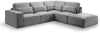 Ecksofa (B/H/T: 305x90x281 cm) in Grau