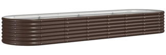 vidaXL Hochbeet Verzinkter Stahl 296x80x36 cm Braun 318925