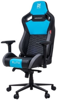 ELITE Gaming Gaming-Stuhl verstellbarer Profi Gamingstuhl ELITE Mercenary inkl. 4D-Armstützen (Drehstuhl inkl. Kopf- und Lendenwirkbelkissen (Alcantara-Optik), bis 150 kg, klappbare Rückenlehne - bis zu 135° neigbar, Home Office geeignet, Sicherheits-D...