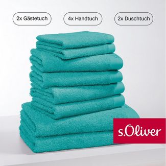 s.Oliver Handtuch Set s.Oliver, Premium Qualität, 600 gr/m², Walkfrottier (Set, 8-St), 2 Gästetücher 30x50, 4 Handtücher 50x100, 2 Duschtücher 70x140