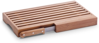 neuetischkultur Bambus Brotschneidebrett mit Brotmesser