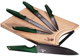 Berlinger Haus Berlinger Haus Messerset mit Brett 6 Elementen Emerald Line BH2706