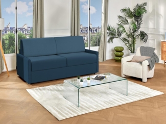 Schlafsofa 4-Sitzer CALIFE - Stoff - Marineblau - Liegefläche: 160 cm - Matratzenhöhe: 22 cm