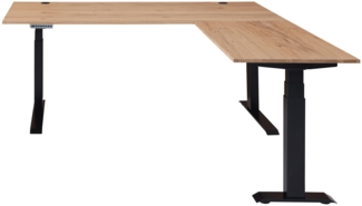 Höhenverstellbarer Eckschreibtisch SONOS Old Artisan Eiche 185 x 177cm