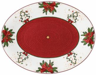 Hutschenreuther Nora Stollenplatte, Bone China, Weihnachtszeit, 30x23 cm, 02048-726042-12375