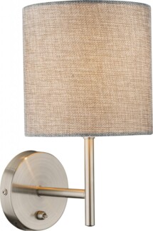 Wandleuchte Wandlampe Textil grau klassisch Schlafzimmer 15185W