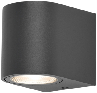 LED Wandleuchte Außen Anthrazit Rund GU10 Down Außenwandleuchte Wandlampe IP44