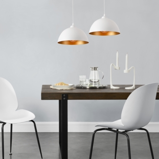 lux. pro 'Toulon' 2er-Set Hängeleuchte, Metall, E27, Weiß