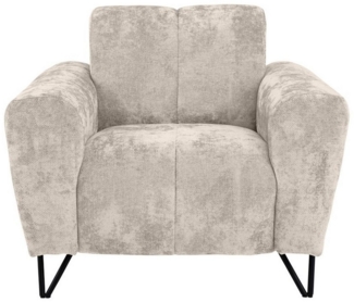 Beautysofa Sessel mit Metallbeine in schwarzer VOLARE, viele Farbvarianten, auch im Set mit Sofas erhältlich