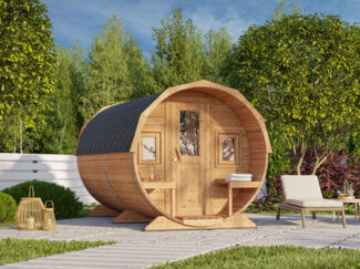 Fjordholz Fass-Sauna Modell Alvin Natur