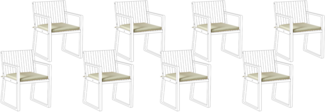 Gartenstuhlkissen 8er Set SASSARI PREMIUM 46 x 46 cm Hellgrün