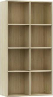vidaXL Bücherregal/Sideboard Sonoma-Eiche 66×30×130 cm Holzwerkstoff 800156