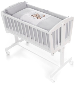 Komplettwiegeset Teddybär-Schmetterlinge Grau