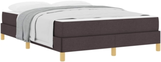 vidaXL Boxspringbett mit Matratze Dunkelbraun 160 x 200 cm Stoff 3398580