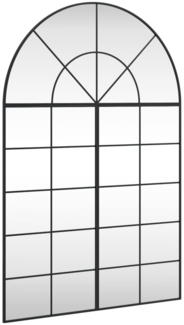 vidaXL Wandspiegel Schwarz 100x150 cm Gewölbt Eisen 3200614