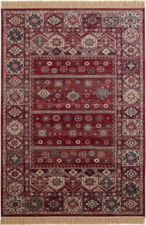 TaraCarpet Teppich Palazzo Royal Shal Allover, rechteckig, Höhe: 6 mm, Modernes Orientalisches Shal Allover Design in rot 80x140