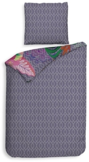 ZO HOME Bettwäsche ZO!Home, Renforcé, 2 teilig, Kolibri, bunte Mandalas auf grauem Hintergrund