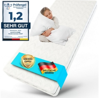 Kindermatratze COZY PREMIUM mit Baumwolle Bezug, Alavya Home®, 12 cm hoch, (Babymatratze 60x120 cm CertiPUR zertifizierter Härtegrad H2 Kaltschaum Matratze für Babybett, Kindermatratze 60x120 cm Kaltschaummatratze), Made in Europe mit guter Luftzirkula...